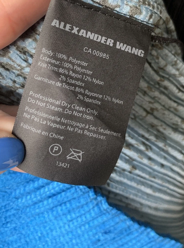 Abito plissettato Alexander Wang Ombre taglia piccolo