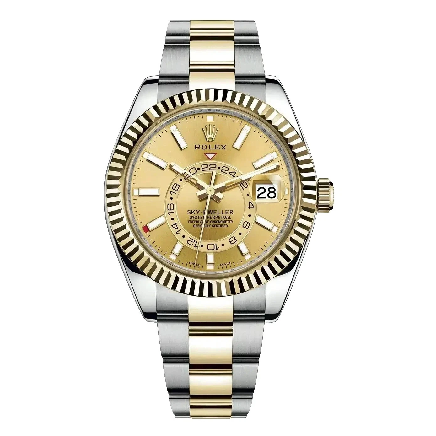 Rolex Sky-Dweller Stainless Steel Band Luxury Wristwatches