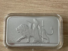 2024 Royal Mint 1 oz Una and the Lion 1oz Silver Bullion Bar With Capsule