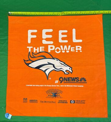 NFL Denver Broncos Orange 'Feel the Power' Local Branding Bandana Neu mit Etikett