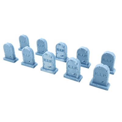 Tabletop Terrain Grabstein RIP ×10 | 28mm Fantasy Scenery für DnD, RPG Wargaming