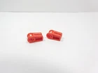 LEGO 2 Red Wire Clip w/ Cross Hole Part 49283 R3
