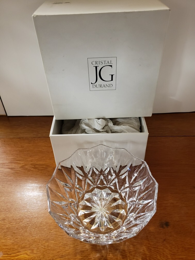 Arques France- JG Cristal Durand Cathedral Patten Crystal Bowl 9 1