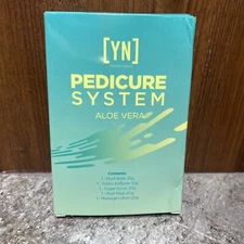 Young Nails YN Pedicare System Aloe Vera 5 Items In Kit New Foot Soak Scrub
