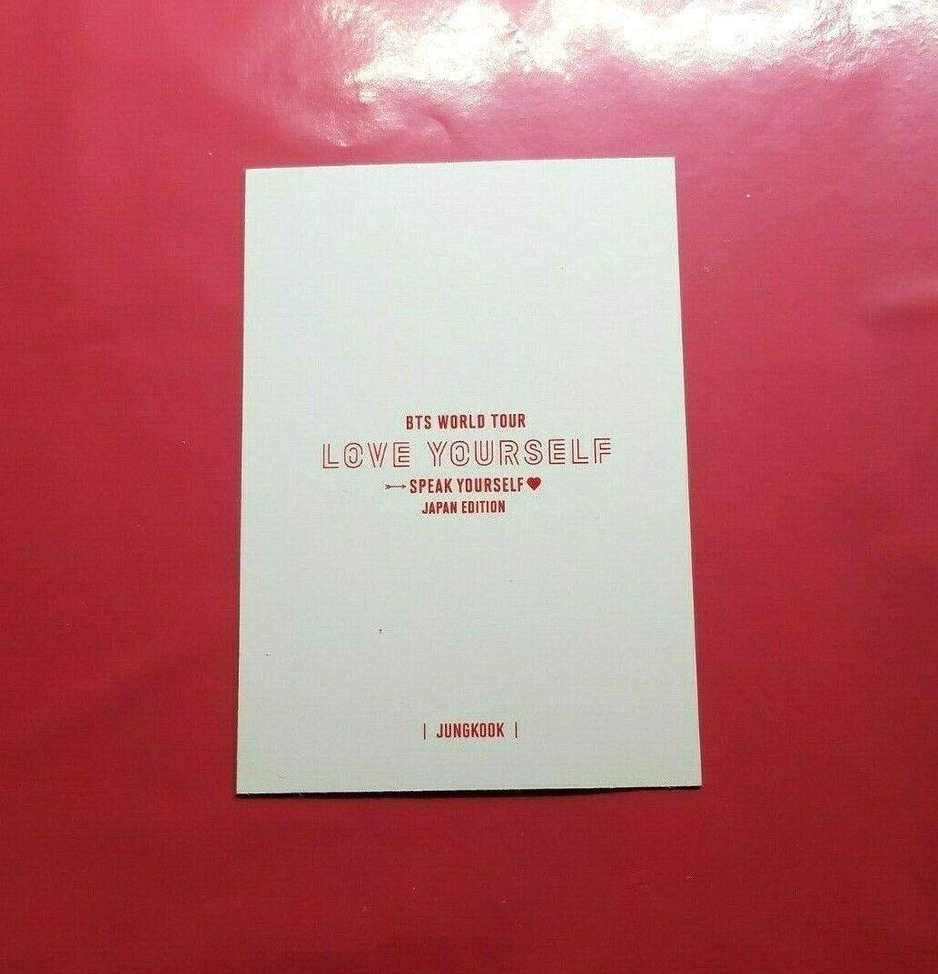 BTS Jungkook Photocard LOVE YOURSELF Dome Tour SPEAK YOURSELF