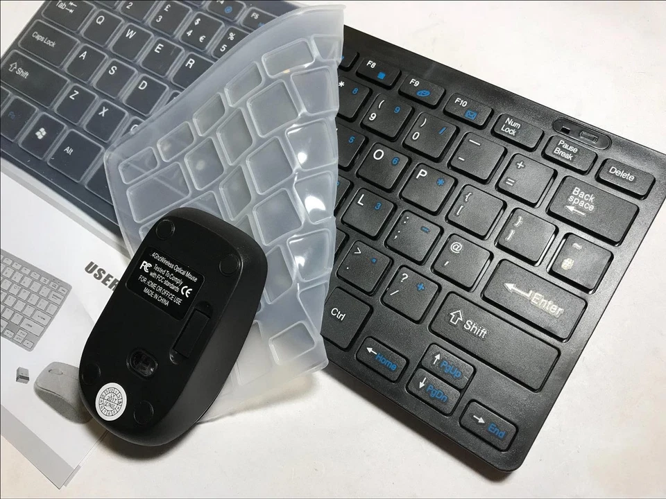 Black Wireless Small Keyboard & Mouse for SAMSUNG LED 40ES5600 SMART TV - Image 3 of 4