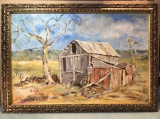 John Hearn 1986 Wests Shed Eldorado Framed Oil Painting