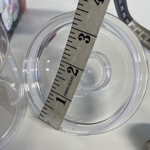 Acrylic Jar NEW in dented box Lid K-0826B Size: 3x3.75 (w/o lid) - Afbeelding 13 van 17