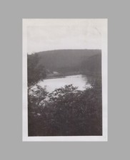 WW2 Photo Landscape Scenic View Body Of Water Mountain Building Structure