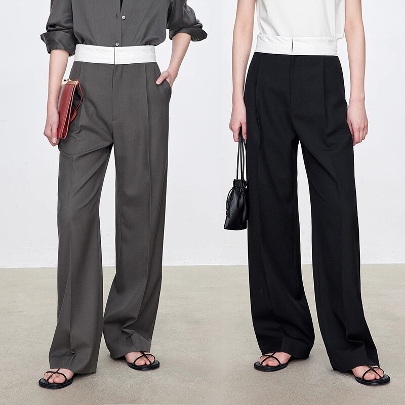 FILA Pantalone donna THE ROW primavera doppiopetto gamba larga vita alta gamba dritta