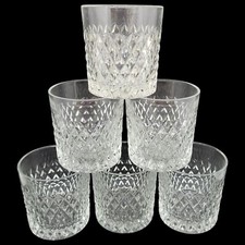 Whisky Tumbler 6 Gläser Bariumsilikatglas Lausitzer Glas DDR Vintage Geschliffen