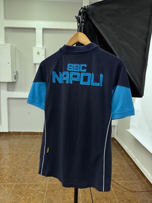 🇮🇹 Vintage Y2K Kappa Napoli Italy Soccer Polo T-Shirt Retro size