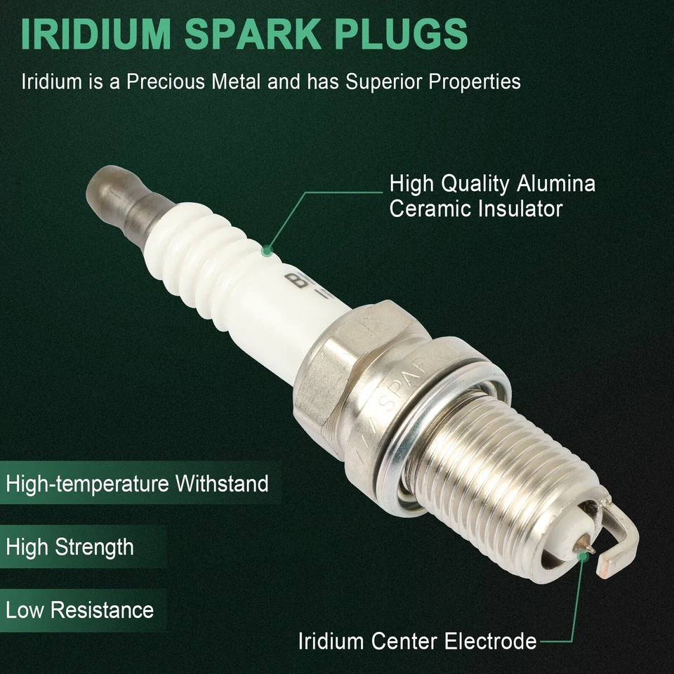 4x bujías de iridio y platino para Honda VTX1800C 2002-2007 y VTX1800R Foto 4 de 4