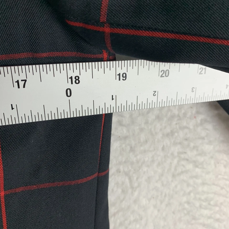 Chaqueta Blazer Pendleton Mujer Negra Ventana Cuadros Muesca Solapa Sencillo Pecho Foto 3 de 4