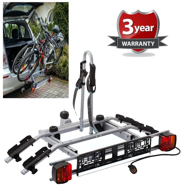 tilting tow bar bike rack