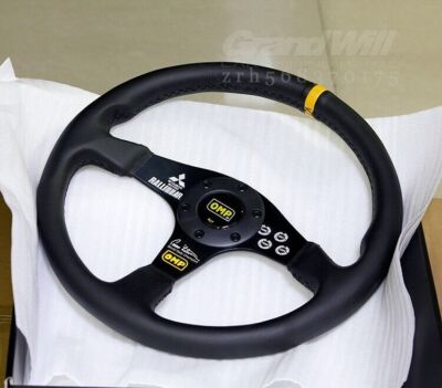 OMP rallyart 350mm 14' Genuine Leather Racing Steering Wheel sport rally OMP hub