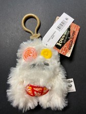 Fuggler Funny Ugly Monster Plush Clip on Keyring SASQUOOSH White 5 Keychain NEW