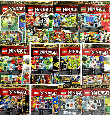 Lego Ninjago Legacy Magazine Auswahl an Hefte mit Figuren und Limitierte Karten