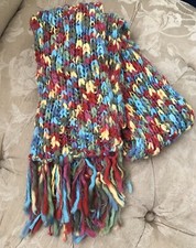 Girls/Women - Multi Color - Crochet - WINTER SCARF - Fringe
