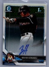 2018 Bowman Chrome #CPA-BHE Brayan Hernandez Prospects Autographs