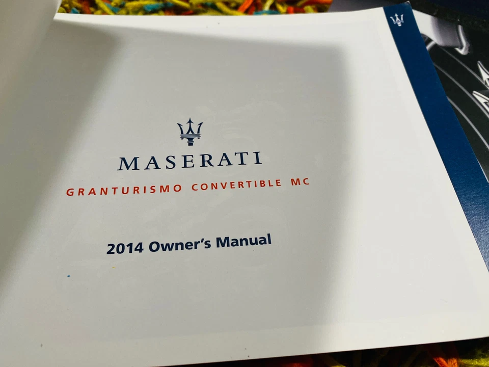 🟧 2014 MASERATI GRANTURISMO MC convertible manual del propietario (juego de 2 piezas) envío rápido Foto 3 de 4
