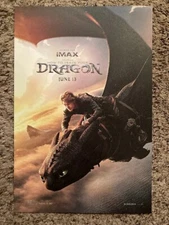 HOW TO TRAIN YOUR DRAGON 8"x12" D/S Original Movie Poster Card IMAX 2025 Games !