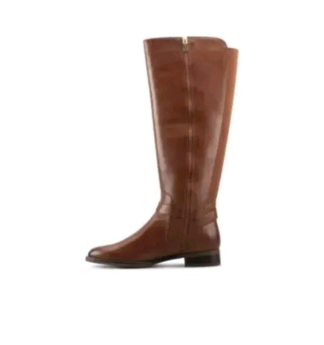 Clarks Hamble High Ladies Dark Tan Knee High Leather Boots Size UK 5 D