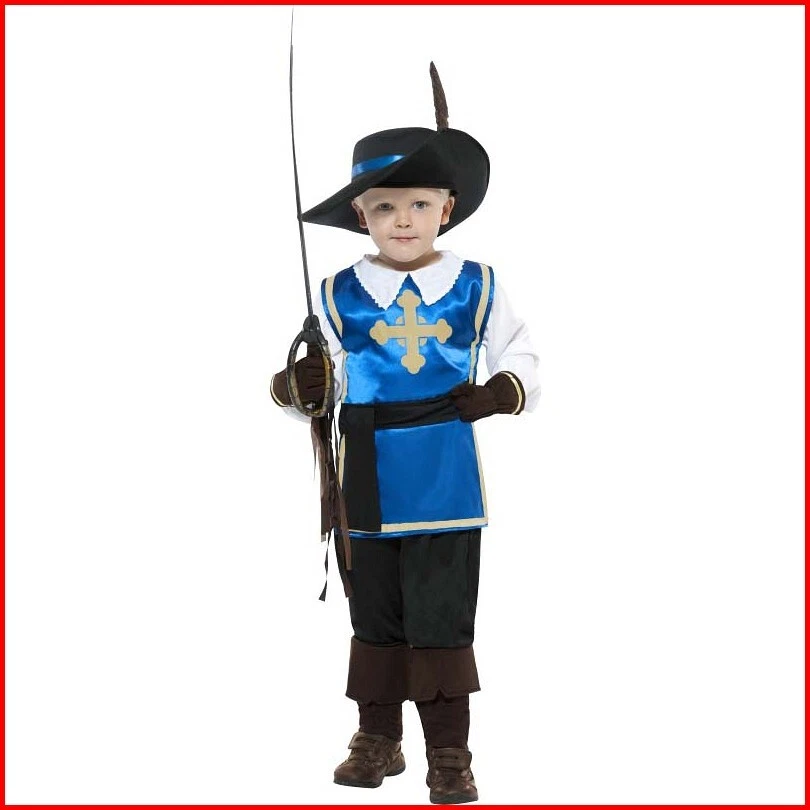 Costume Carnevale Bambino Da Moschettiere Vestito Di Halloween Abito Per Bimbo