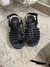 Dansko Women's Strappy Heel Comfort Leather Black Sandals - Size 41 US 10.5 - 11