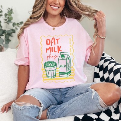 Hafermilch Please No Dairy Damen Ring-Spun T-Shirt Hafermilch Vegan Geschenk für Sie