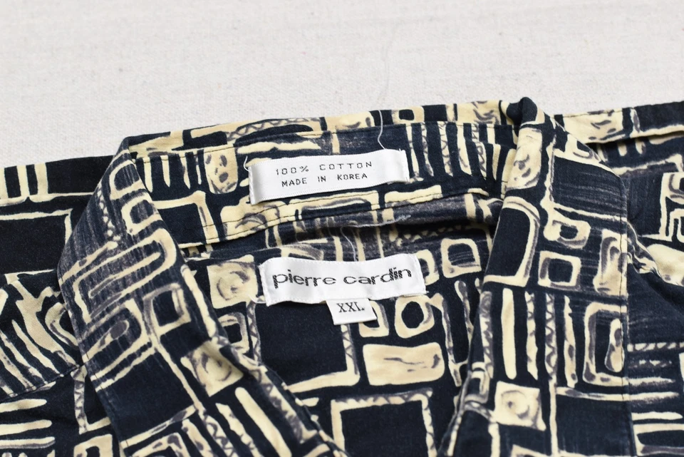 Pierre Cardin Men's Geometric Button Down Shirt Regular Size XXL Cotton - Image 2 of 4