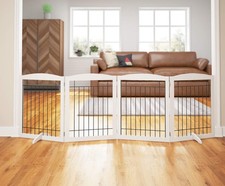 PAWLAND Extra Wide Dog gate for The House Doorway Stairs Dog Fences Indoor Fr...