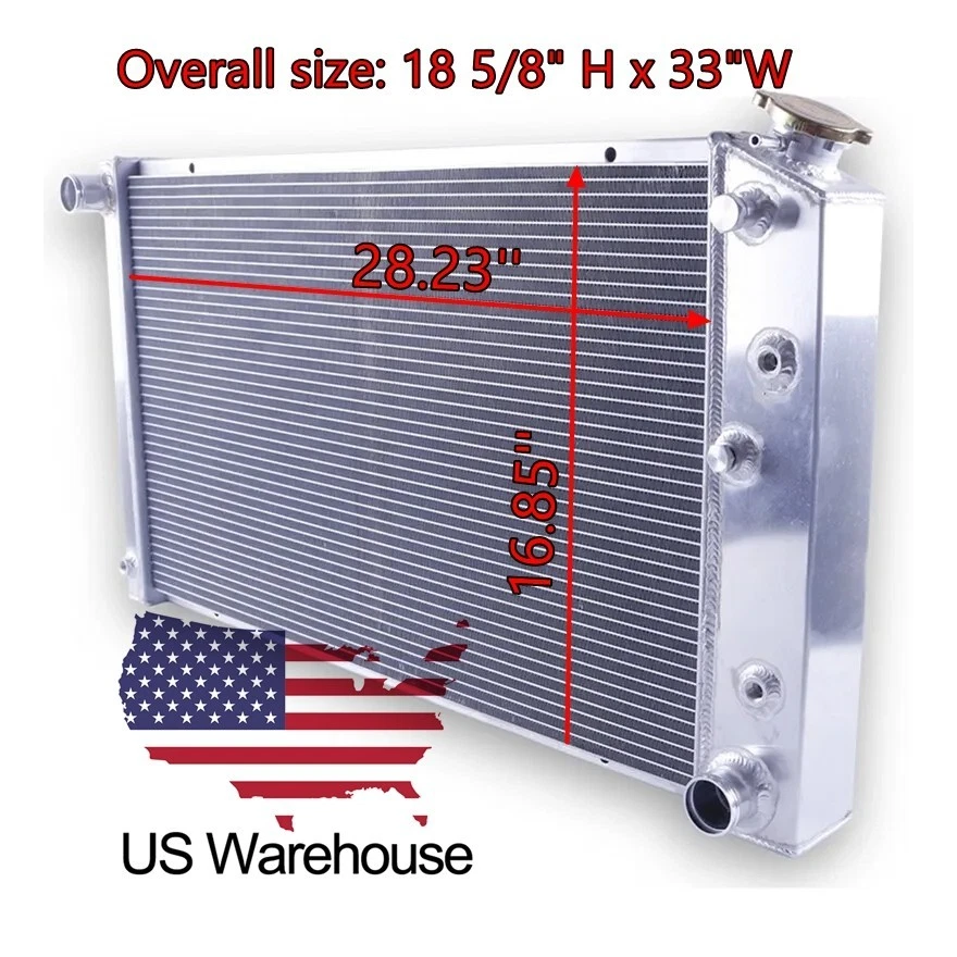 3 Row Radiator for 1966-1977 Olds Cutlass Supreme Custom Cruiser 1975-1979 Omega - Image 2 of 4