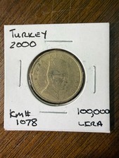 TURKEY 100000 Lira 2000 - Copper/Nickel/Zinc - 75th Anniversary Republic KM1078
