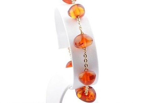 Bernstein Armband 750 er 18k Gelb Gold Länge 20 cm! - - Bild 5 von 6
