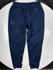 Under Armour Jogger Pants Men Size Large ColdGear Blue Loose Fit Pockets 1290261
