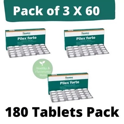 Himalaya PILEX FORTE Tablets Pack Of 3 Box 60 Tabs Each Free ship 2028