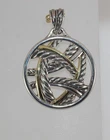 David Yurman Sterling & 18K Gold Papyrus Round Enhancer Pendant