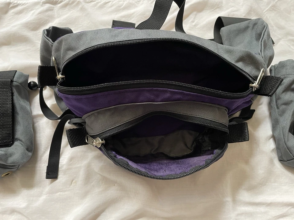 De colección Años 90 MUDD-N-FLOOD TAOS Púrpura Cintura Riñonera Caminata Paquete de Día Senderismo Aire Libre Foto 3 de 4