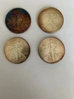 Lot of 4 2011 American Silver Eagle 1 oz Silver $1 Coins-Natural Toning