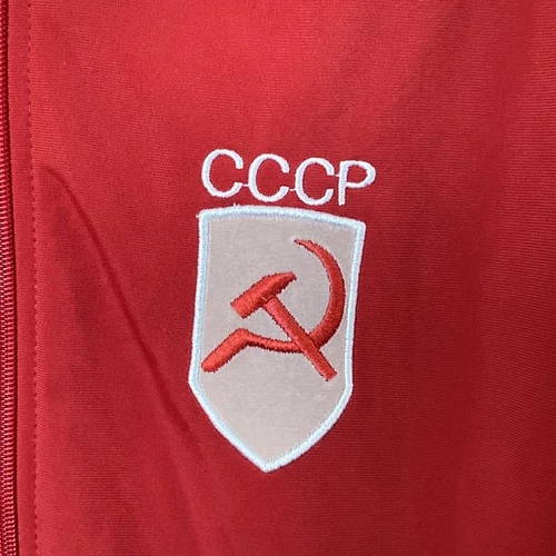 Vintage CCCP 07 Retro Style Soviet Union Warm Up Jacket Red Size XL image 3