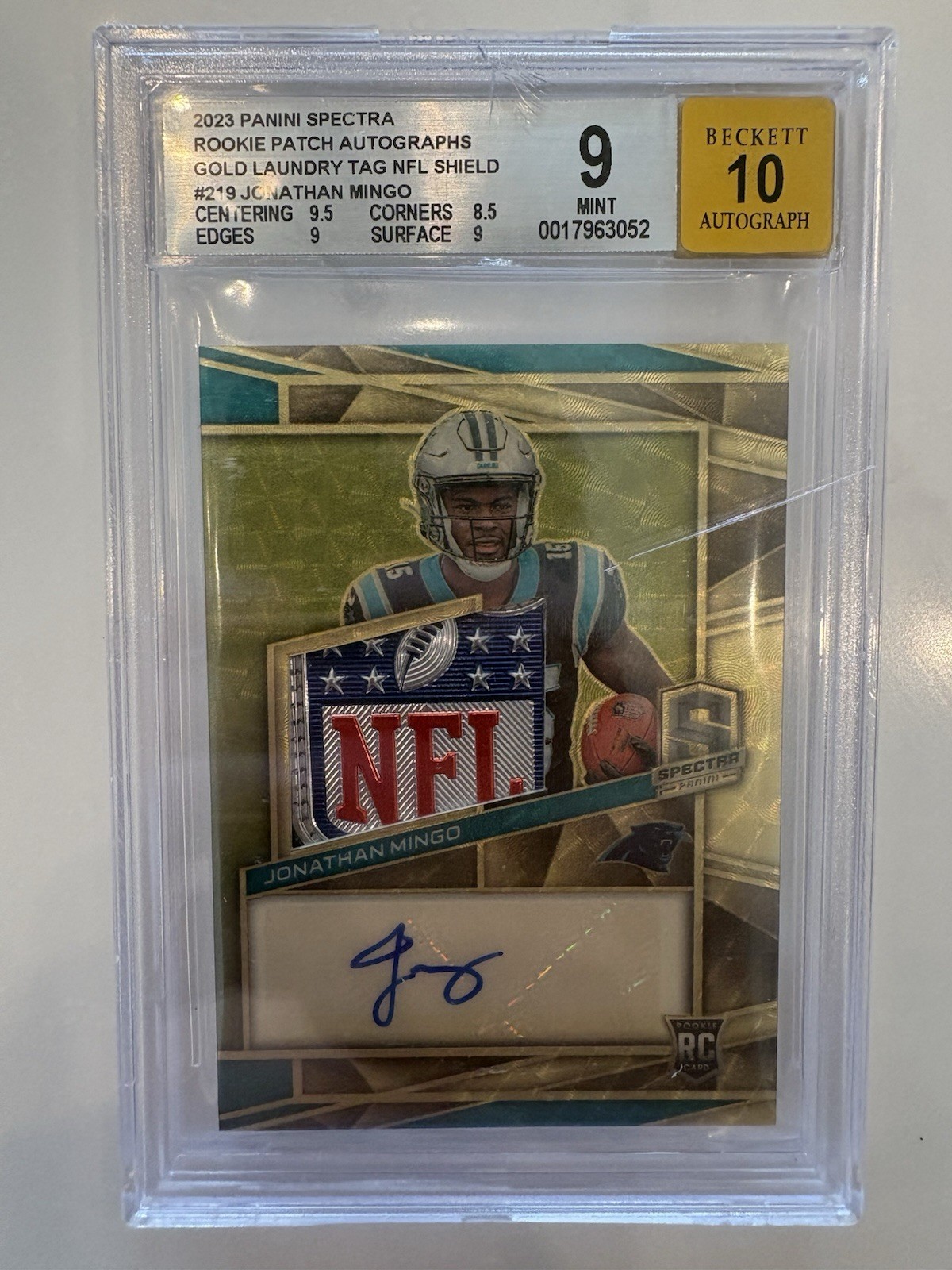 Jonathan Mingo Panini Spectra #219 Patch Autograph