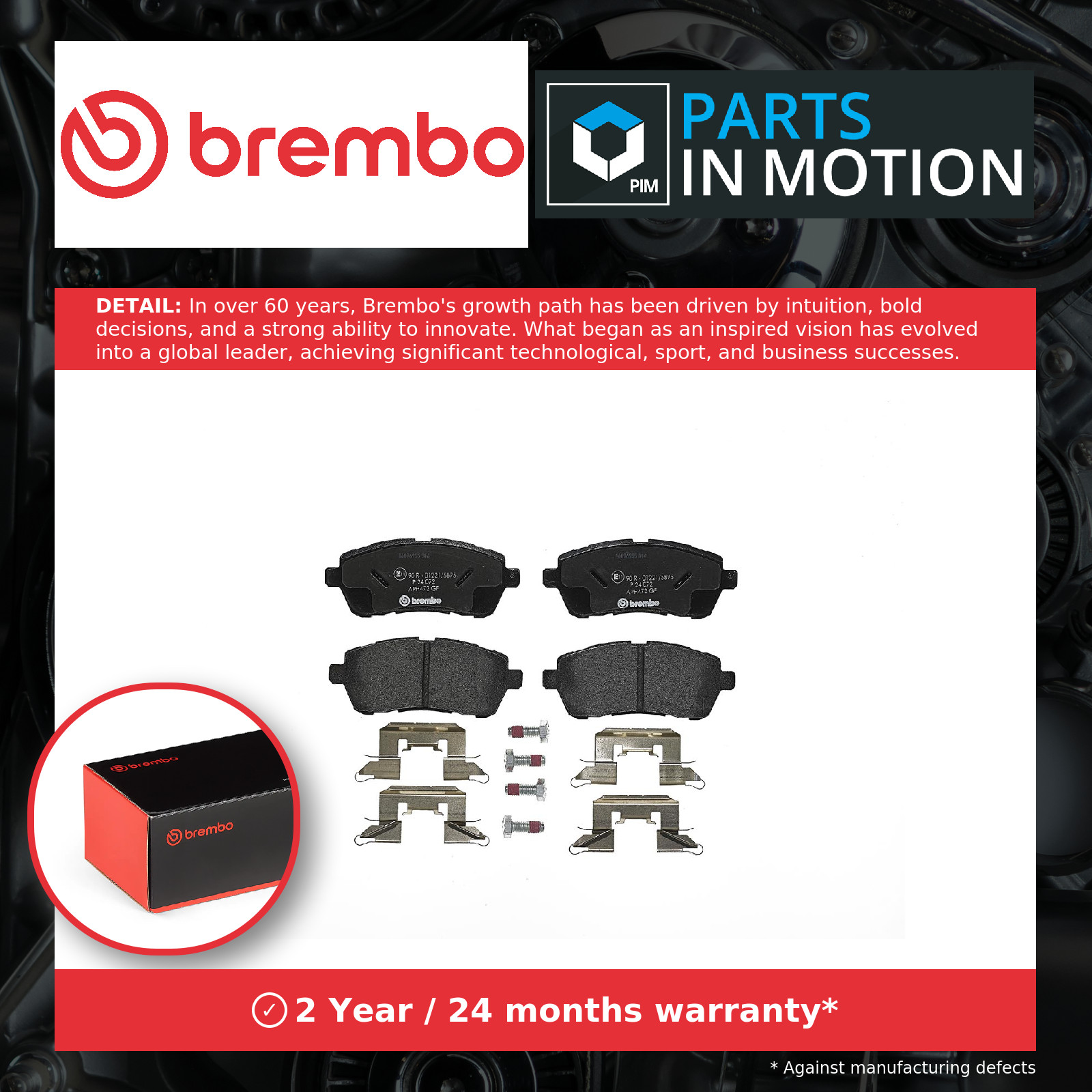 ✅Fits BREMBO P 24 072 HAM PADS. FRONT FORD FIESTA 07- ⭐UK Seller⭐ - Image 9