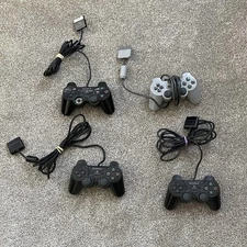 6 Video Game Controllers For Parts, PS1, PS2, PS3, Xbox