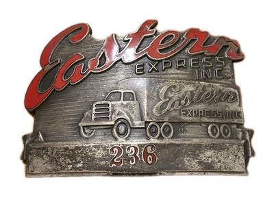 #ad Rare Antique Eastern Express Inc Trucking Trucker#x27;s Cap Hat Badge Pin $70.00