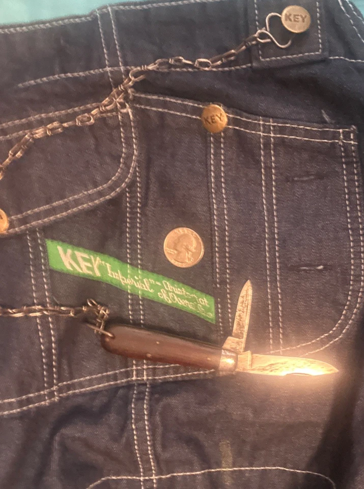 Cuchillo Cattaraugus Cutlery Co. Little Valle NY 2 hojas Jack con llavero, ¡adelante! Foto 4 de 4