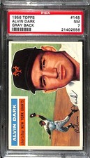 1956 Topps #148 ALVIN DARK PSA 7 NM 21402556 