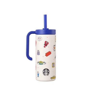 Starbucks Korea 2026 FRIENDS Collab Bearista Cat Keychain Tumbler