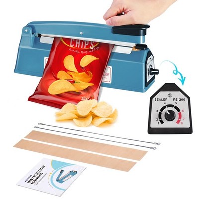 Impulse Heat Sealer 8 Inch, Manual Bags Sealer Heat Sealing Machine Impulse, ...