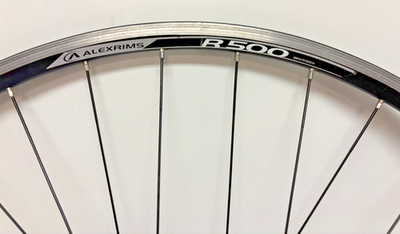 パーツ ALEXRIMS R500 Alexrims R 500 32-Spoke Black Aluminum 622x14/700C Front Wheel